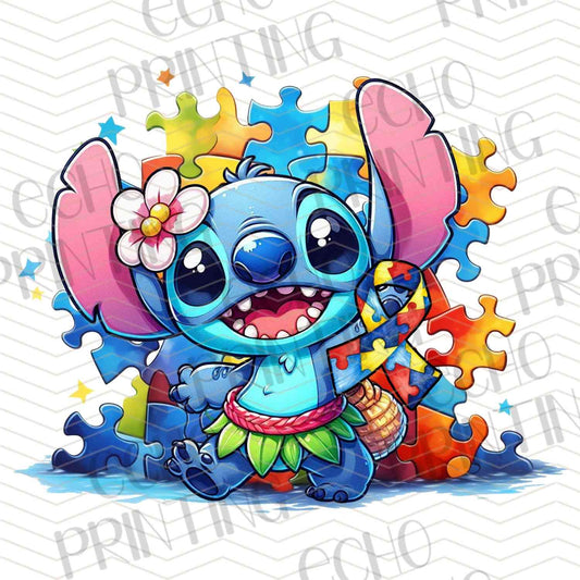 ATMSC 132 - BLUE ALIEN FRIEND PUZZLE SPLASH