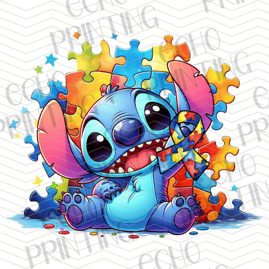 ATMSC 133 - BLUE ALIEN FRIEND PUZZLE SPLASH