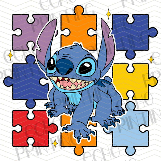 ATMSC 138 - BLUE ALIEN FRIEND PUZZLE SPLASH