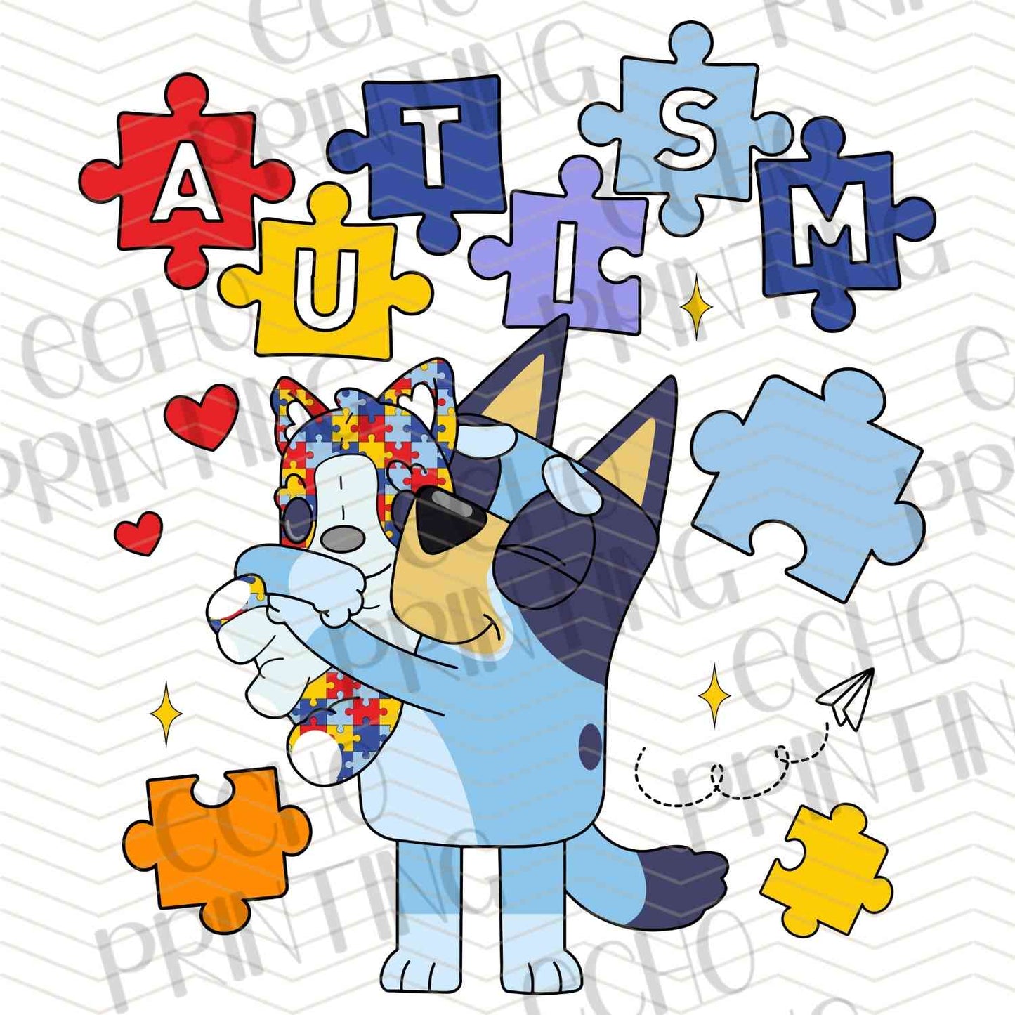 ATMSC 1 - PUZZLE HEART DOG AWARENESS