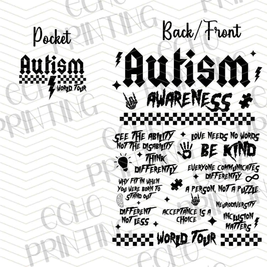 ATMSG 166 – AUTISM FACT TEXT | POCKET & BACK SOLD SEPERATELY