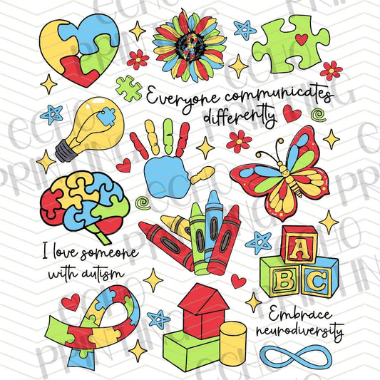 ATMSG 352 – AUTISM AWARENESS ICONS