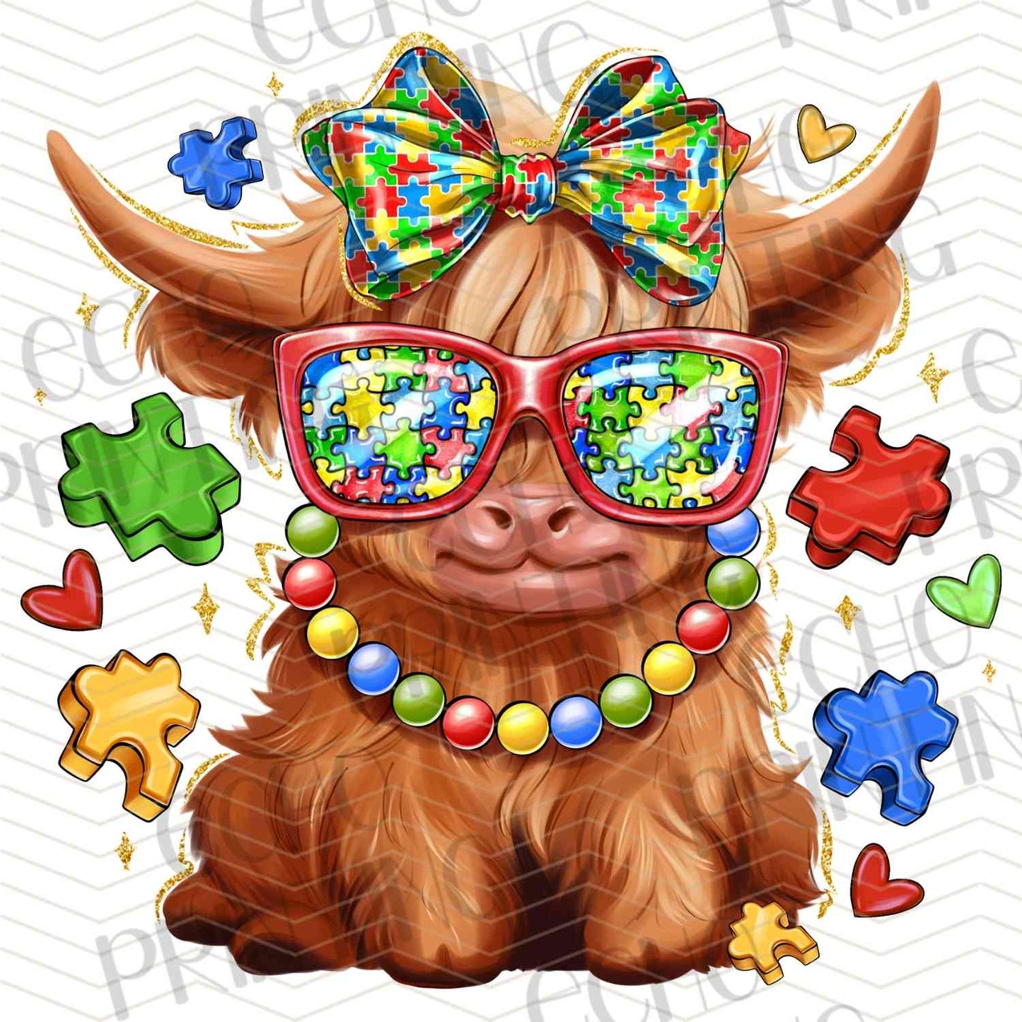 ATMSG 497 - COW PUZZLE GLASSES