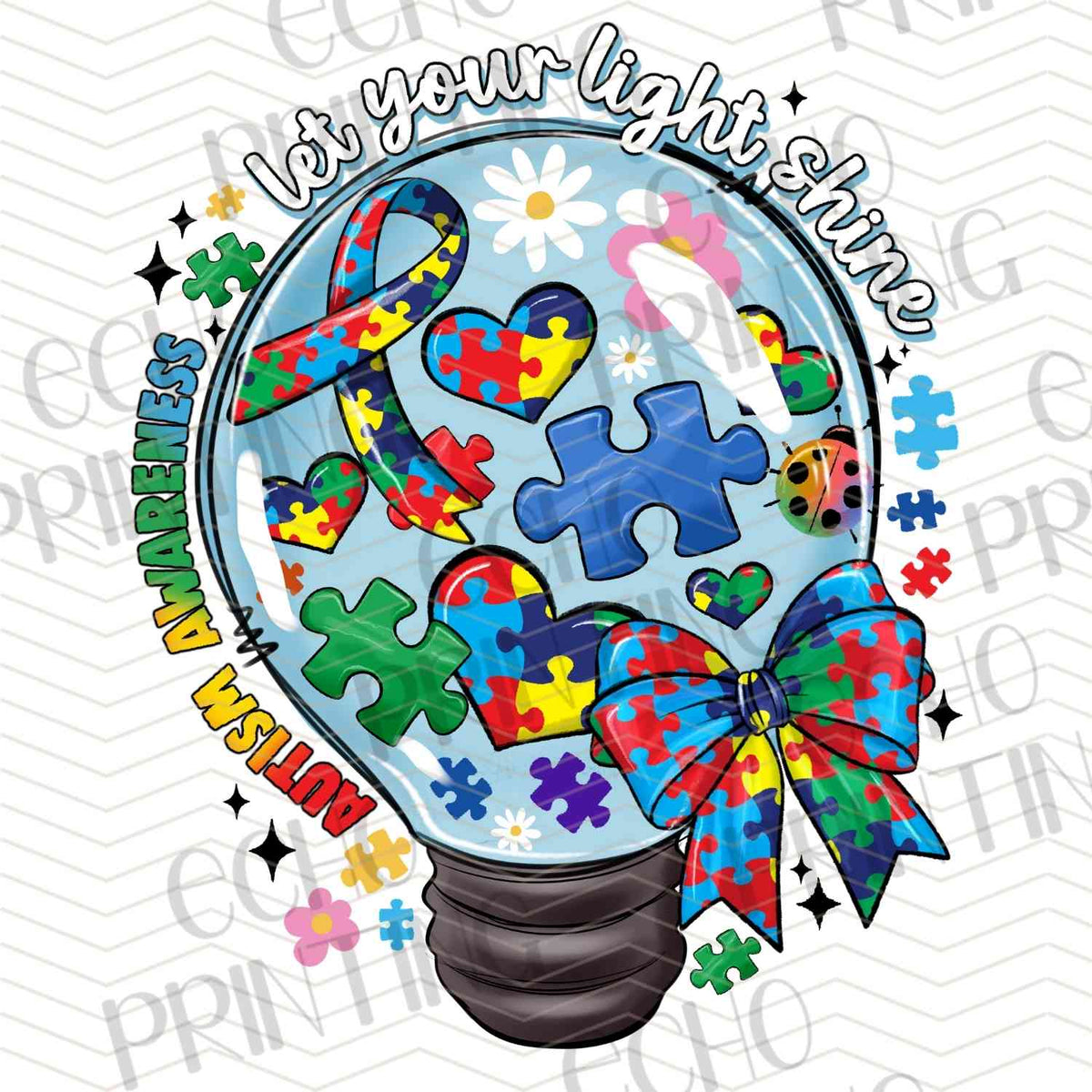 ATMSG 653 - AUTISM PUZZLE LIGHTBULB