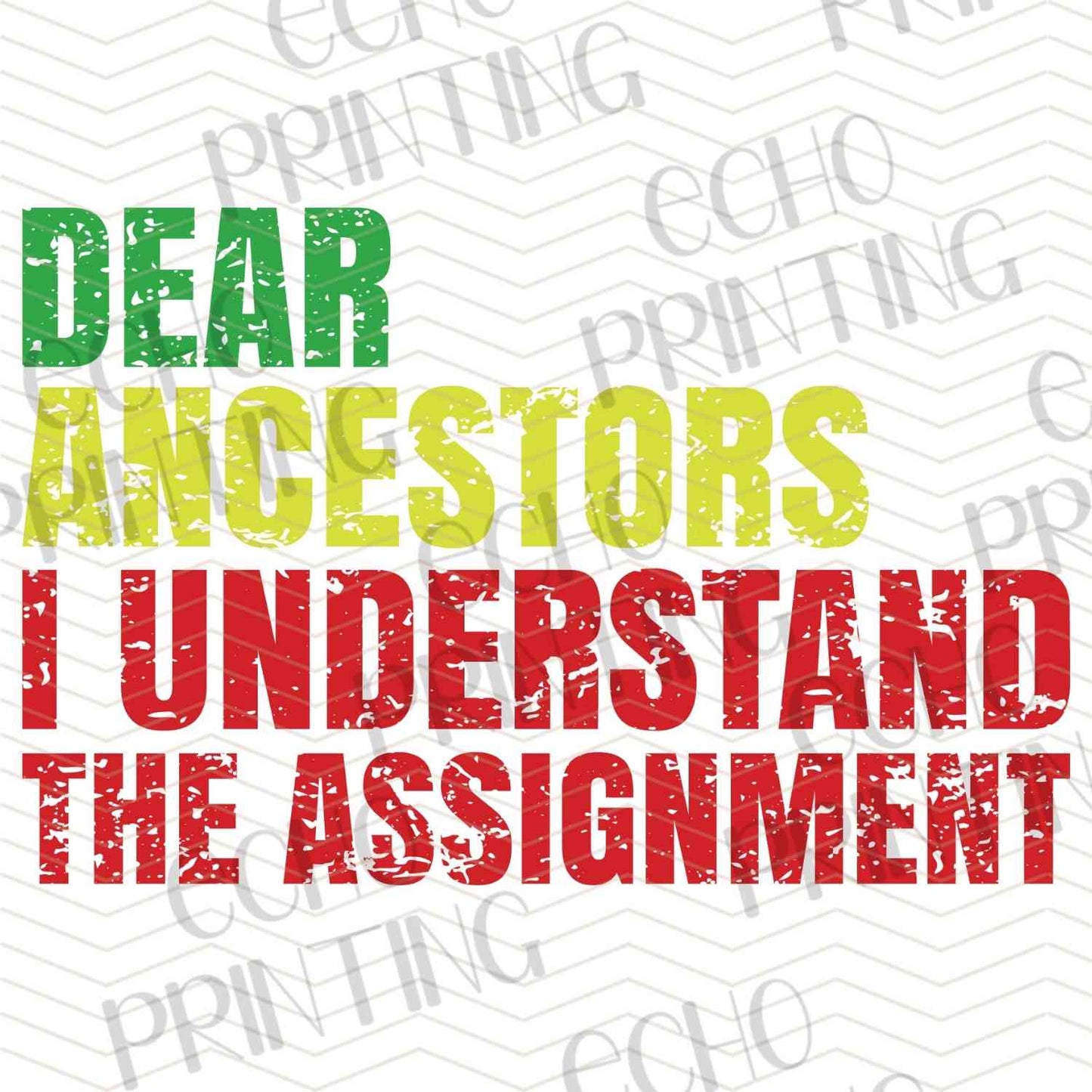 BHMG 166 – DEAR ANCESTORS I UNDERSTAND THE ASSIGNMENT