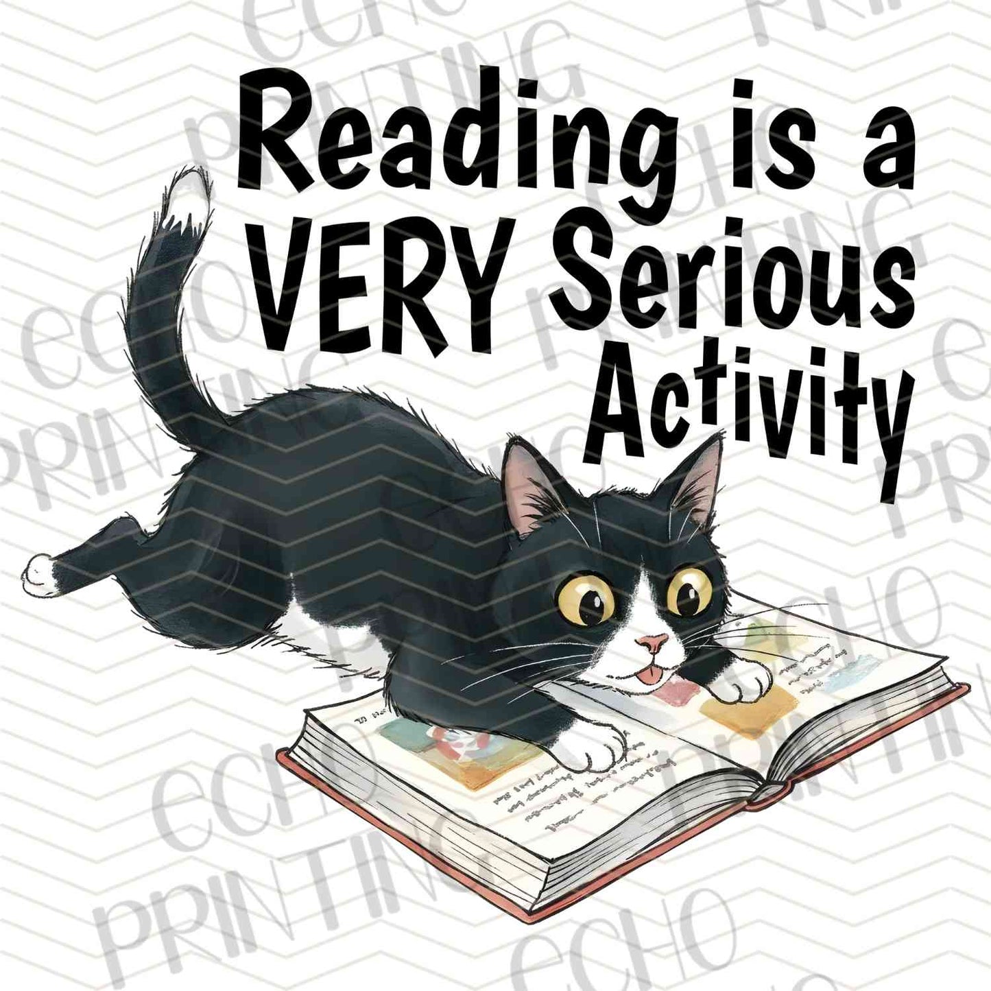 BKG 195 – SERIOUS READING CAT