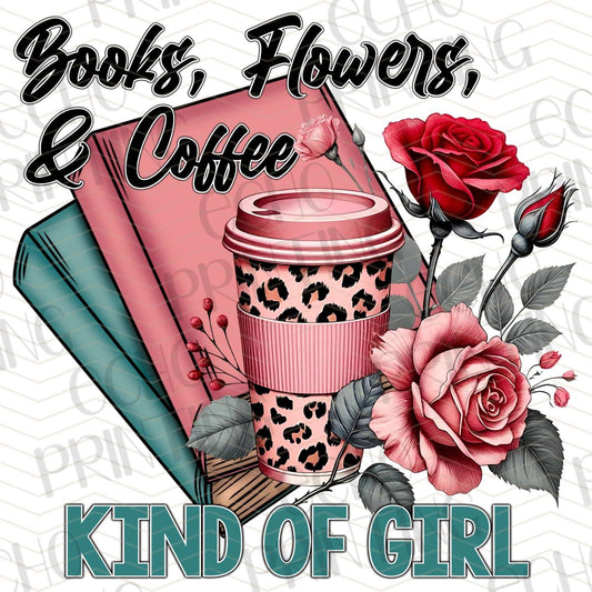 BK 161 - BOOKS & COFFEE GIRL