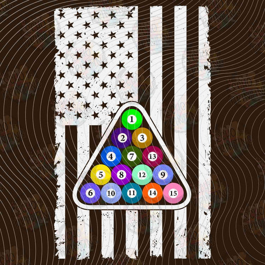 BLRDG 22 - POOL BALL TRIANGLE FLAG