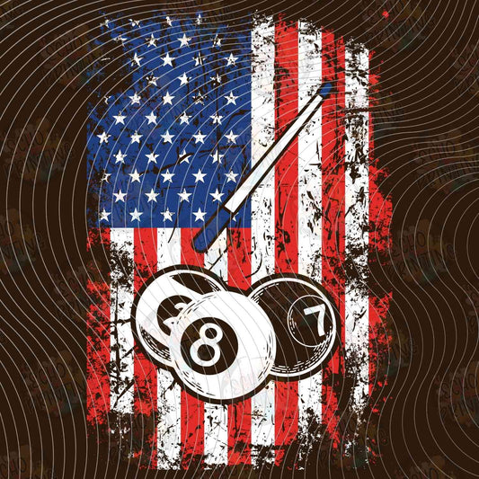 BLRDG 23 - USA FLAG POOL BALLS