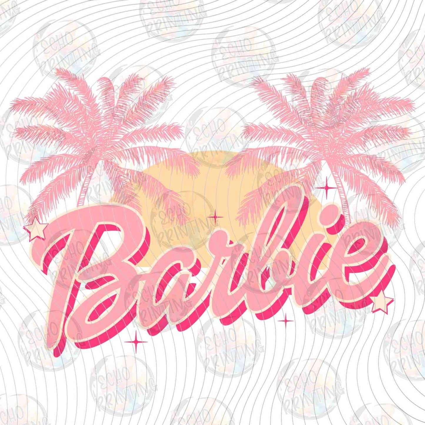 BRBEG 3 - PINK STYLE PALM DESIGN