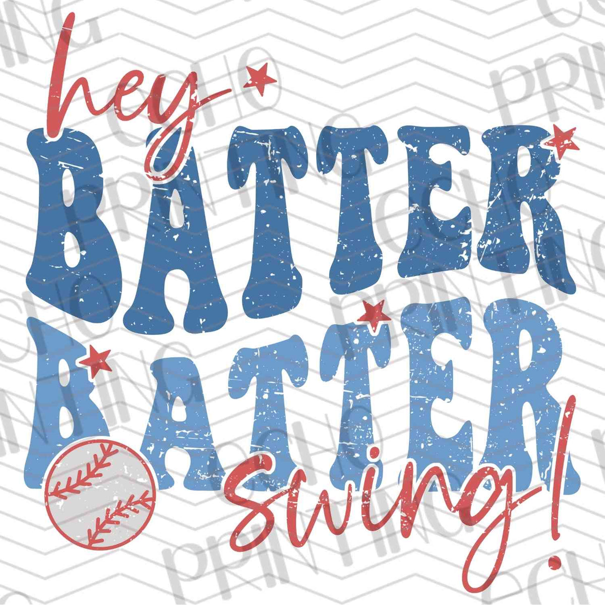 BSBG 100 - HEY BATTER BATTER SWING RETRO BLUE