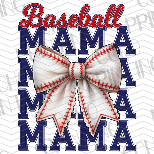 BSBG 111 - BASEBALL MAMA STACKED BOW