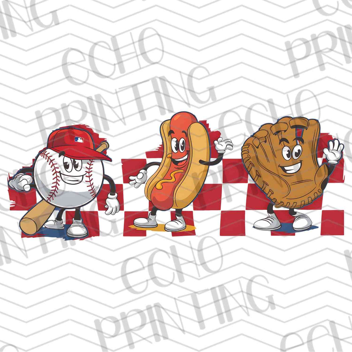 BSBG 123 - BASEBALL FOOD CARTOON