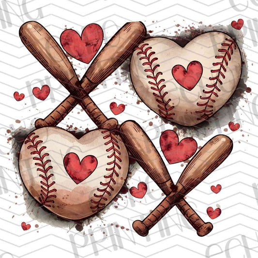 BSBG 125 - BASEBALL HEARTS AND BATS