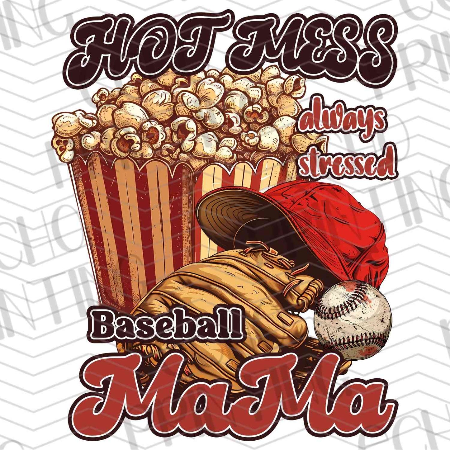 BSBG 130 - BASEBALL MAMA HOT MESS