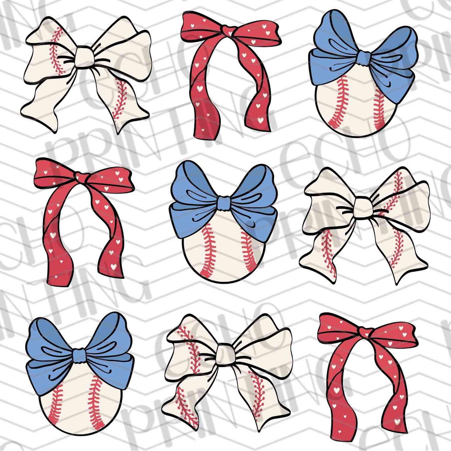 BSBG 153 - BASEBALL BOWS BUNDLE