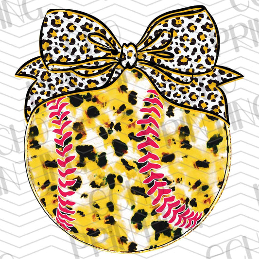 BSBG 168 - LUXE CHEETAH BASEBALL BOW