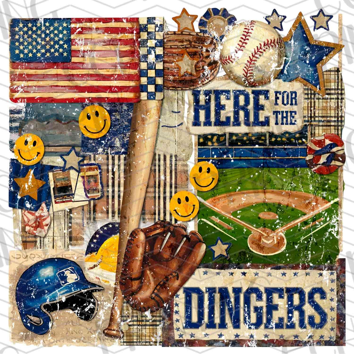 BSBG 16 - HERE FOR THE DINGERS RETRO BASEBALL
