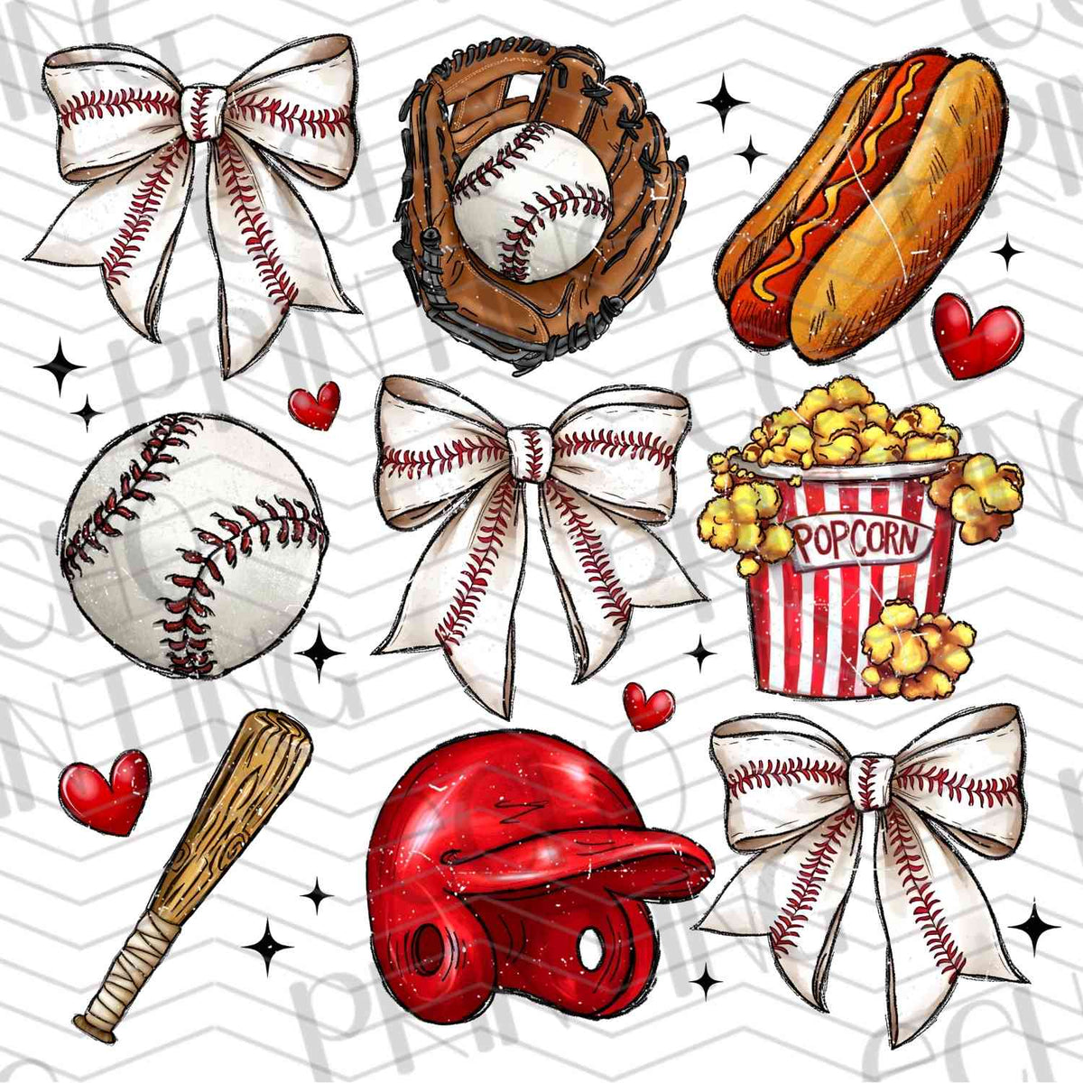 BSBG 182 - BASEBALL BOWS WITH GLOVE POPCORN AND HELMET