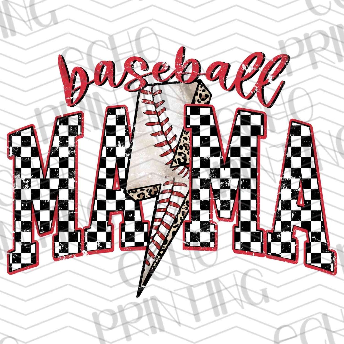 BSBG 27 - CHECKERED BASEBALL MAMA