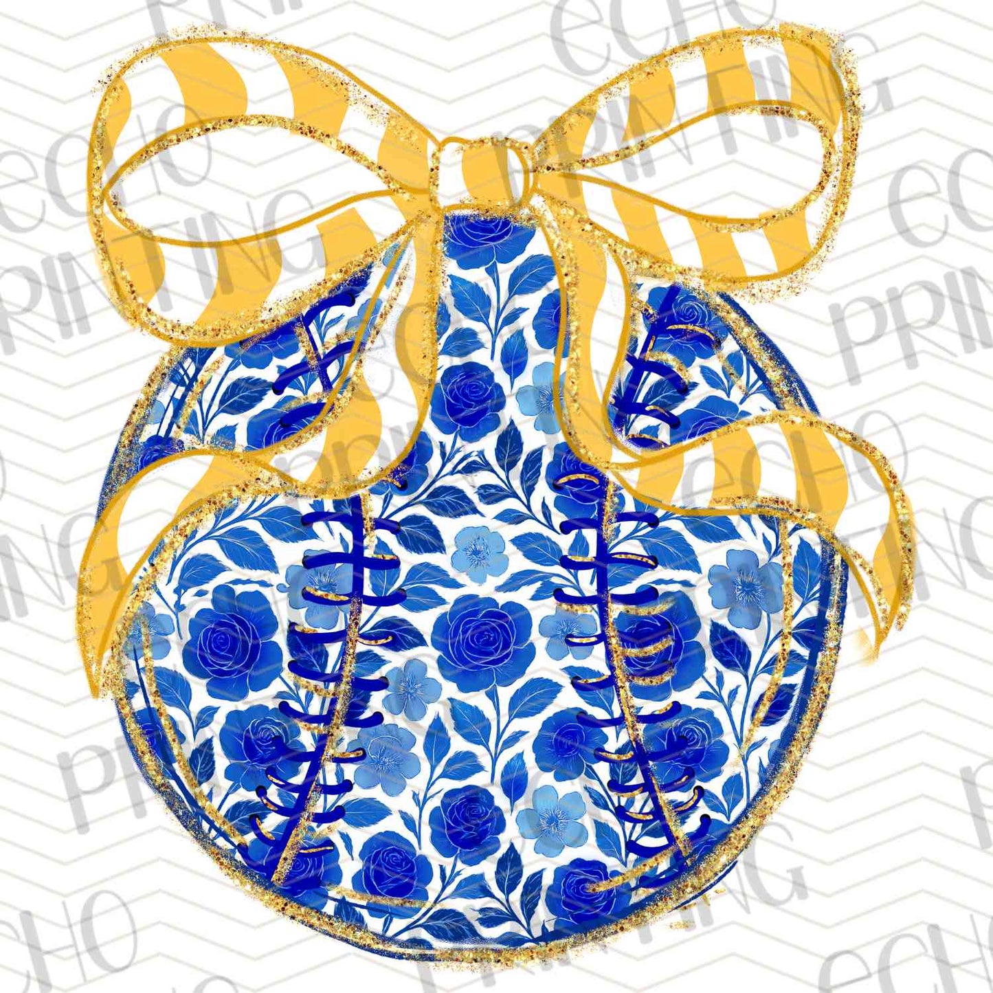 BSBG 287 – BASEBALL BOW BLUE