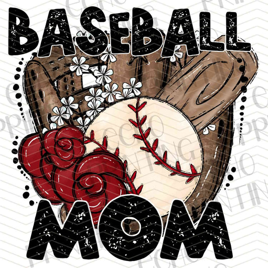 BSBG 317 - BASEBALL MOM FLORAL