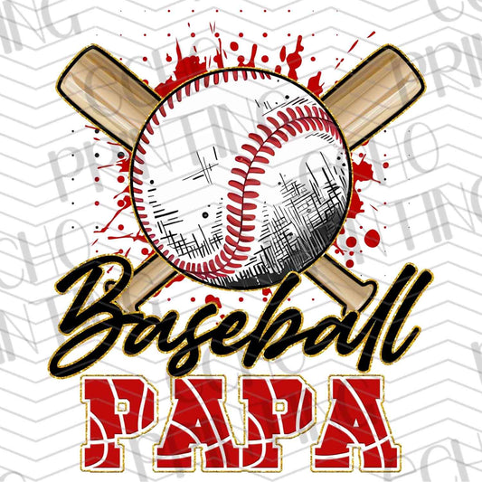BSBG 38 - BASEBALL PAPA WITH CROSSED BATS