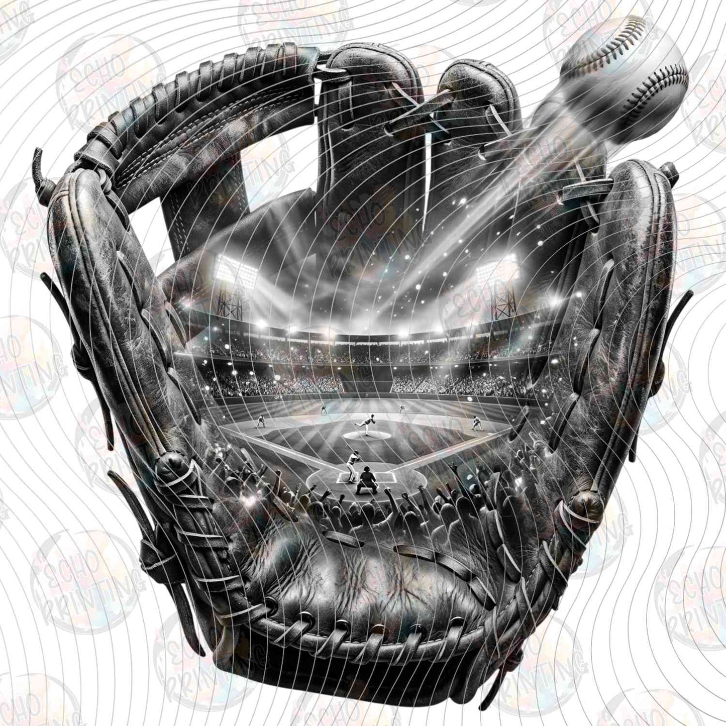 BSBG 466 - BASEBALL GLOVE BLACK WHITE