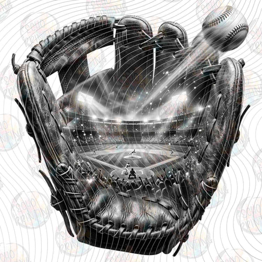 BSBG 466 - BASEBALL GLOVE BLACK WHITE