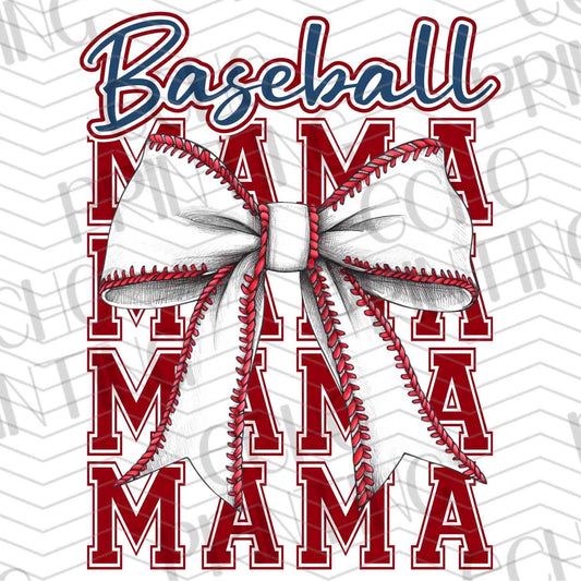BSBG 53 - BASEBALL MAMA STACKED TEXT RED WHITE