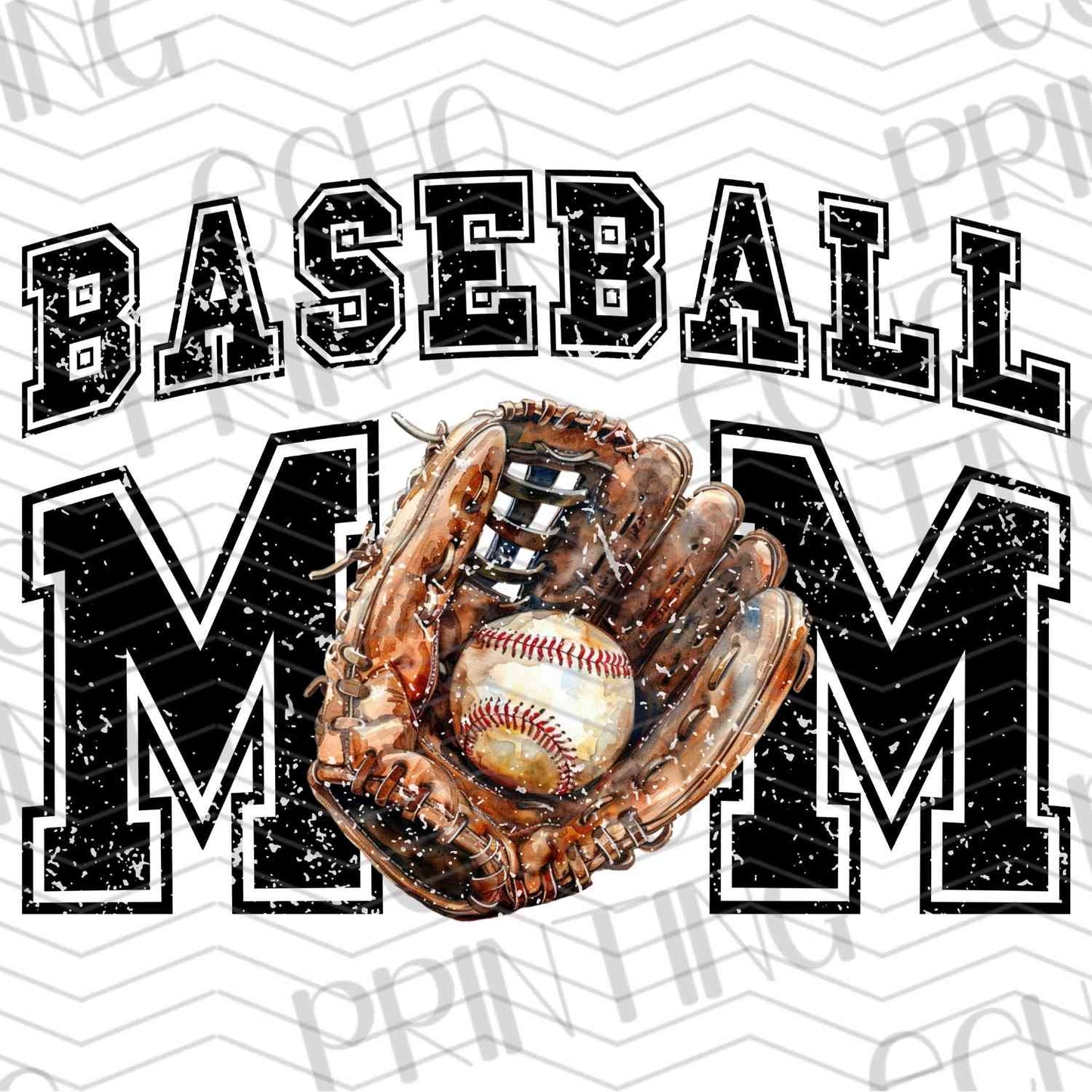 BSBG 56 - BASEBALL MOM WITH GLOVE AND BALL