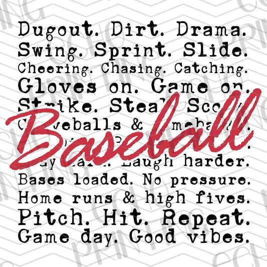 BSBG 65 - BASEBALL WORD CLOUD