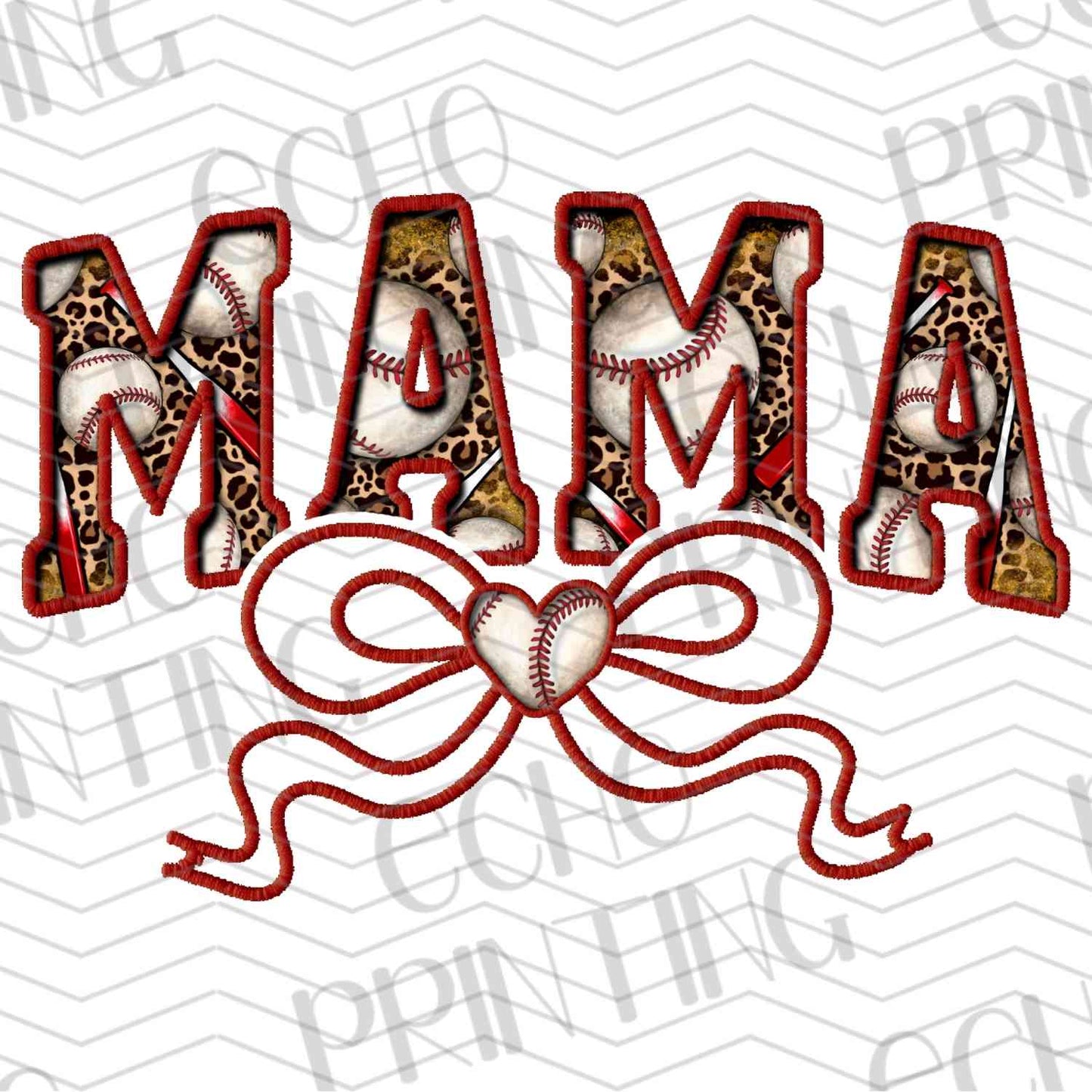 BSBG 67 – RED SPARKLE MAMA WITH HEART BOW