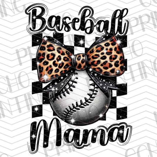 BSBG 69 – BASEBALL MAMA WITH LEOPARD BOW