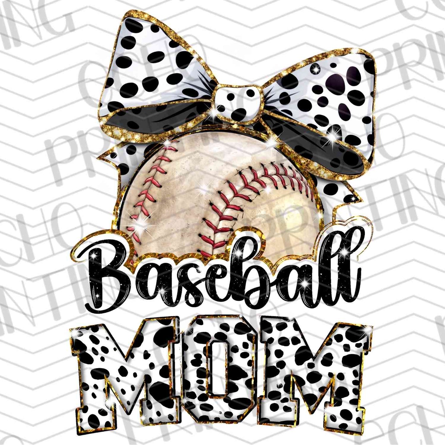 BSBG 70 – BASEBALL MOM WITH POLKA DOT BOW