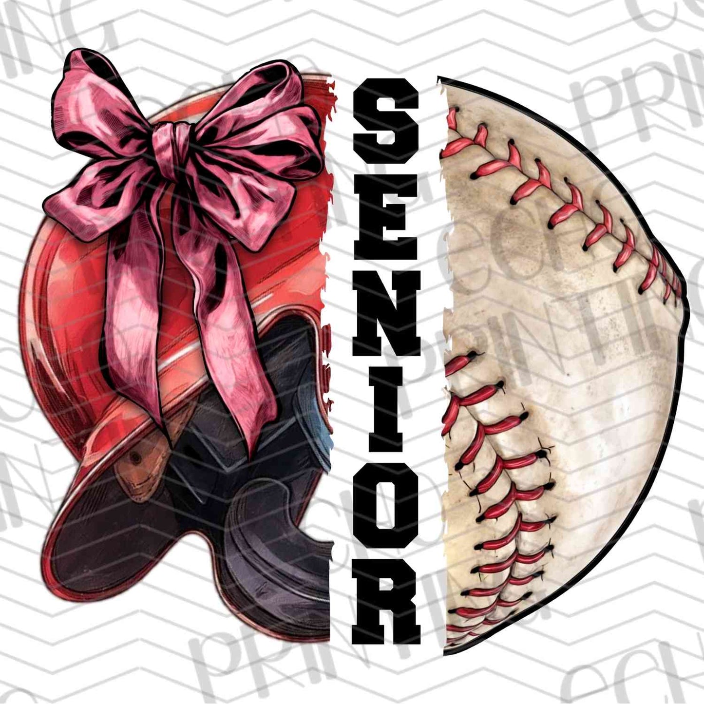BSBG 76 – SENIOR BASEBALL DESIGN WITH HELMET AND BALL