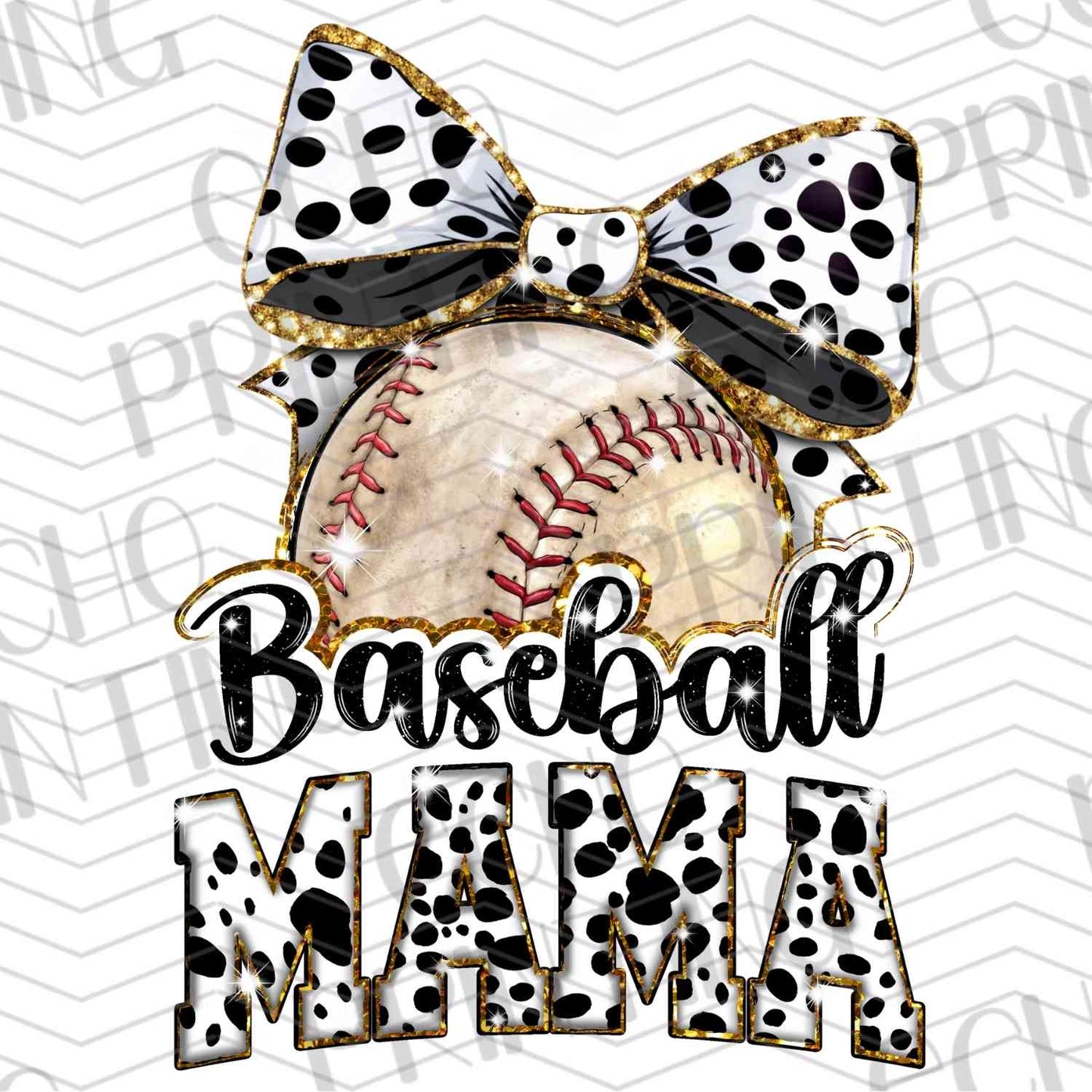 BSBG 77 – BASEBALL MAMA WITH POLKA DOT BOW