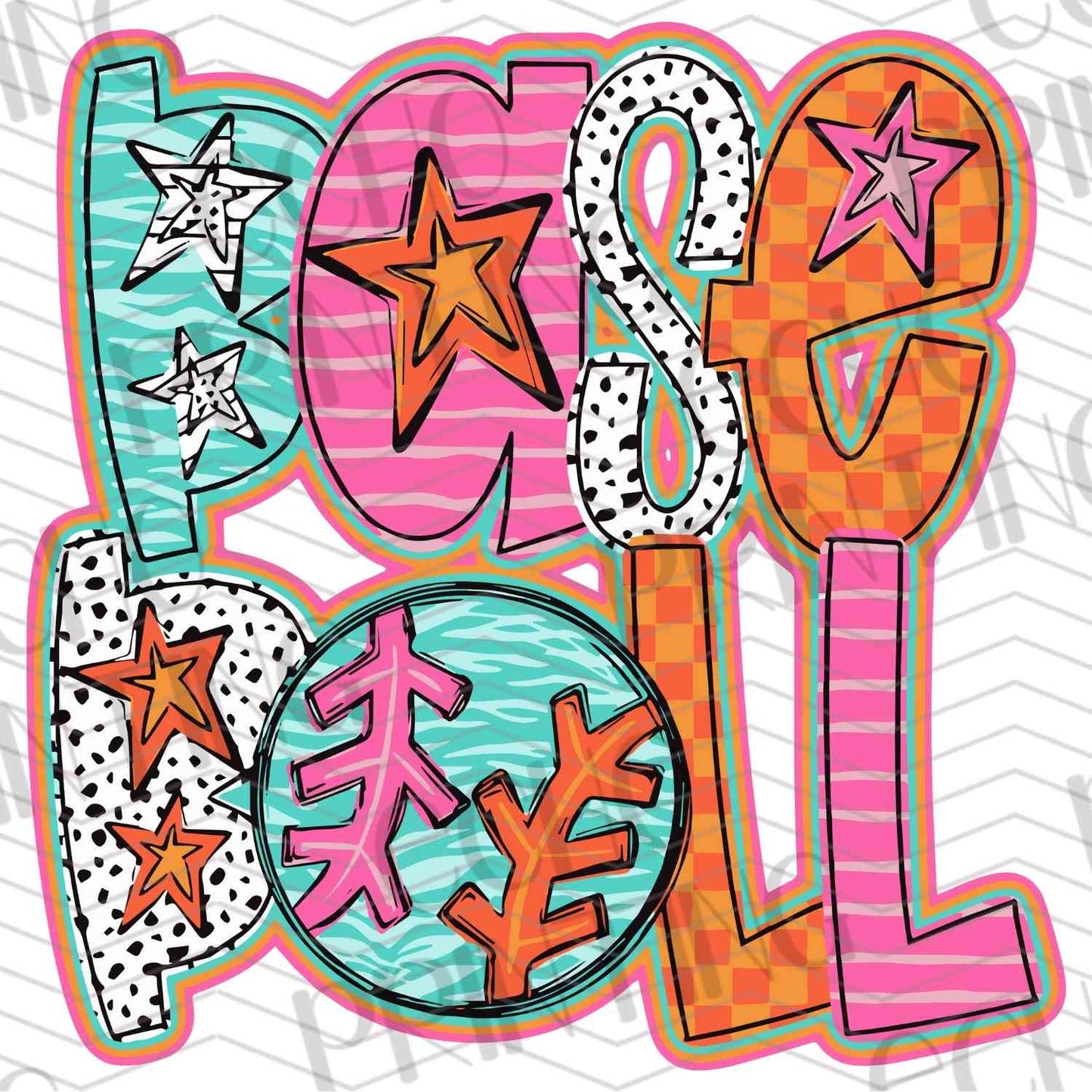 BSBG 79 – RETRO COLORFUL BASEBALL LETTER