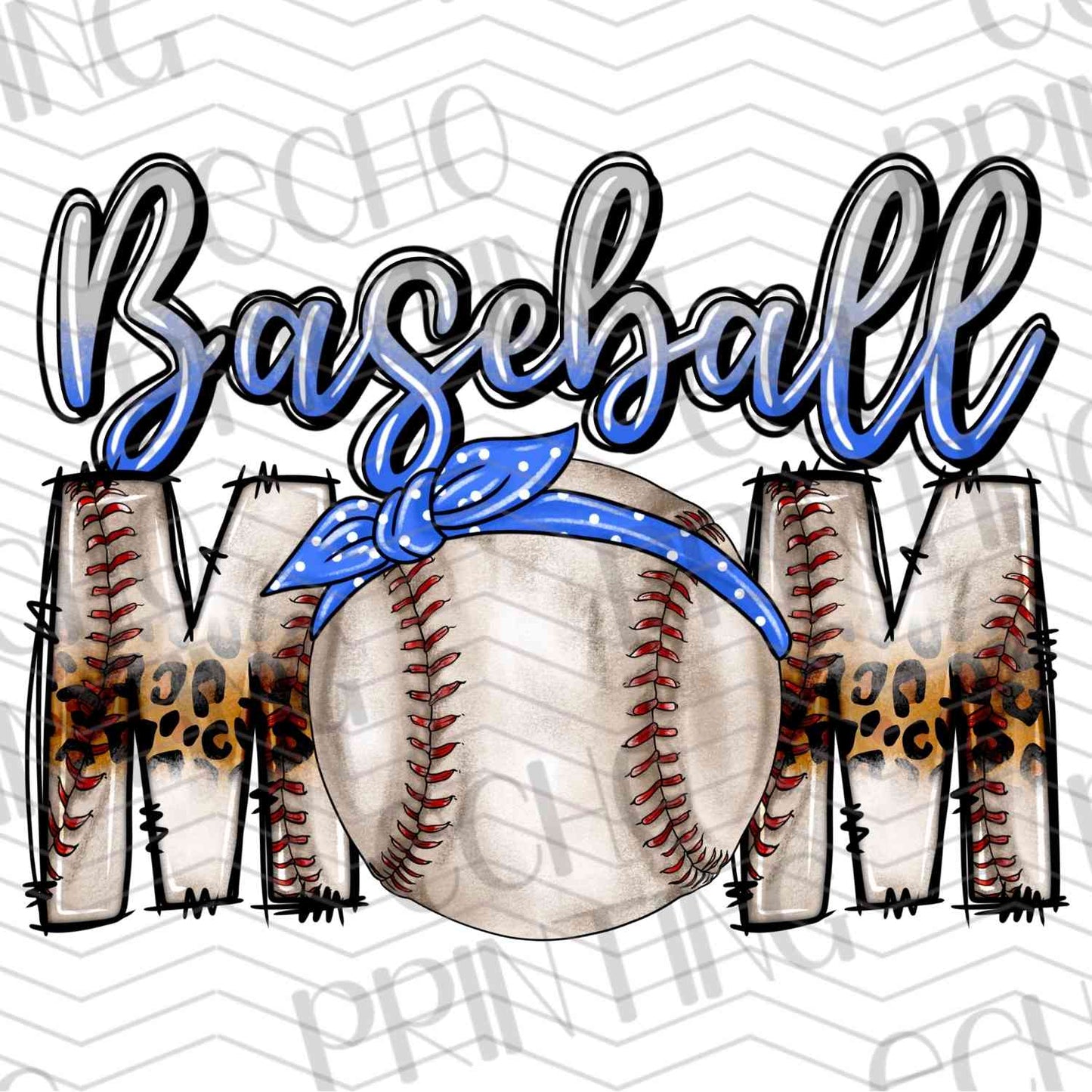 BSBG 85 – BASEBALL MOM WITH LEOPARD PRINT BOW