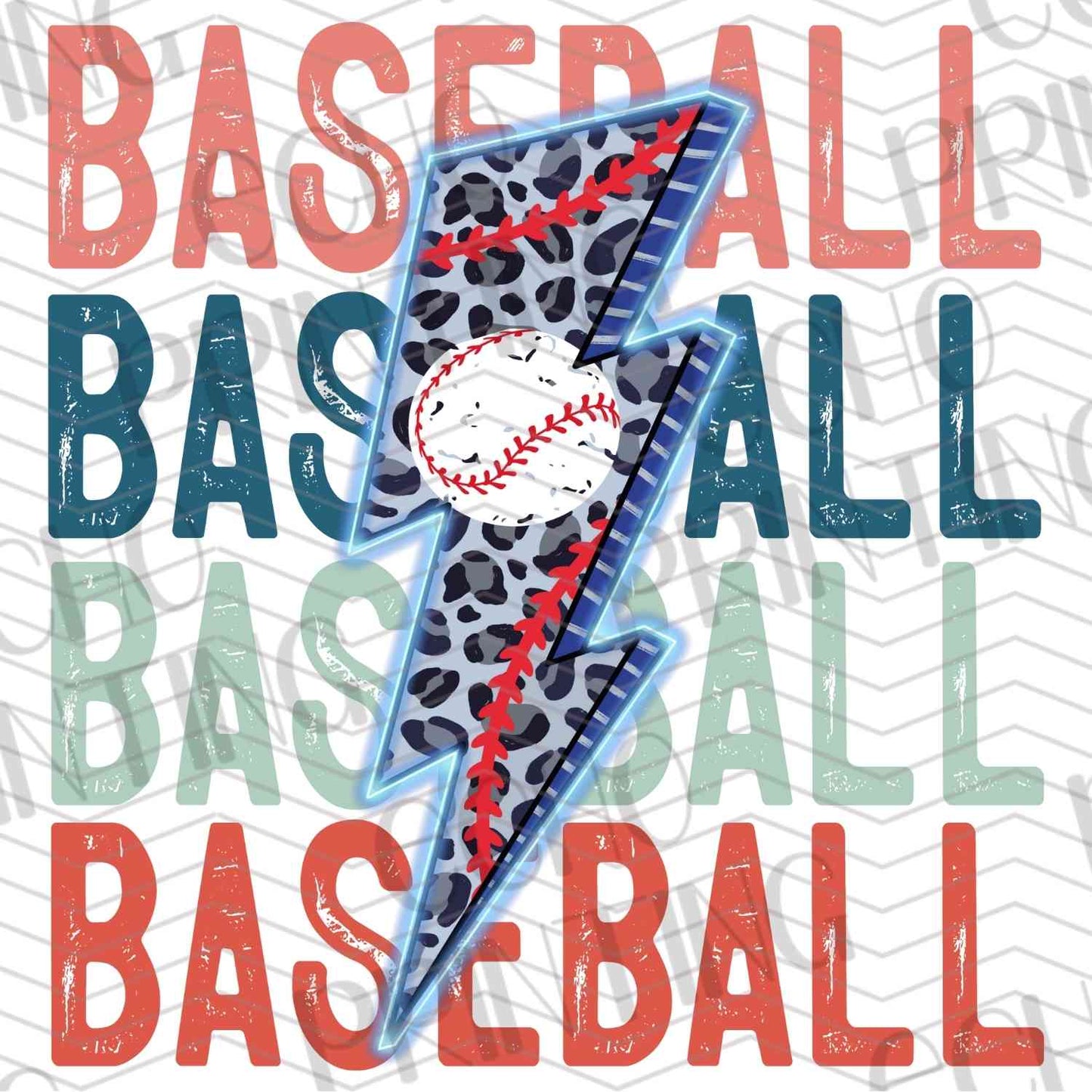BSBG 89 – BASEBALL TEXT STACKED WITH LIGHTNING BOLT