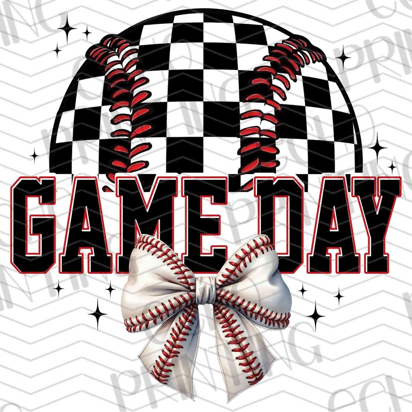 BSBG 91 – CHECKERED GAME DAY WITH BASEBALL BOW