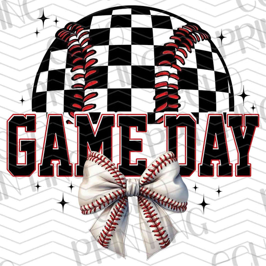 BSBG 91 – CHECKERED GAME DAY WITH BASEBALL BOW