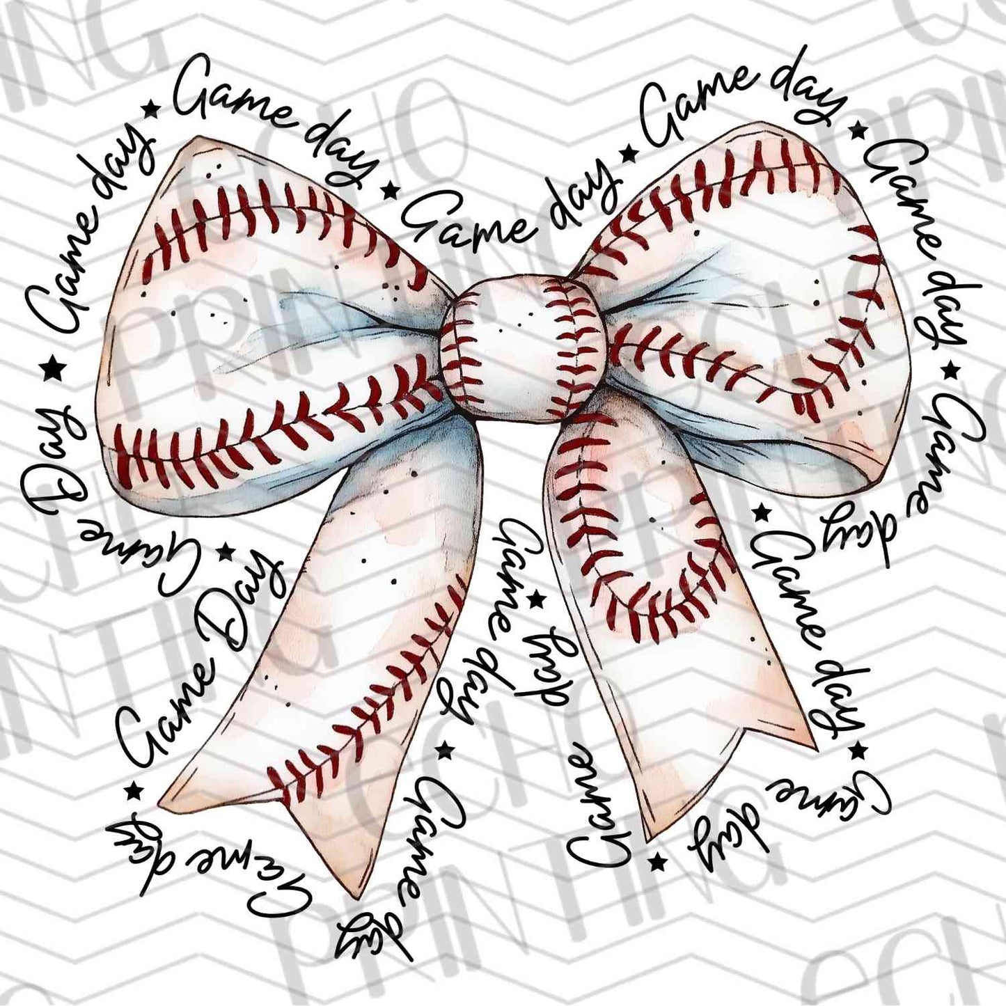 BSBG 94 – BASEBALL STITCHED RIBBON WITH GAME DAY SCRIPT