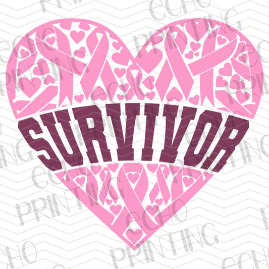 BSCRA 112 – SURVIVOR PINK HEART COLLAGE STYLE