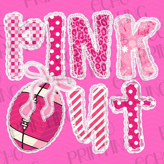 BSCRA 23 – PINK OUT LETTERING WITH RIBBON