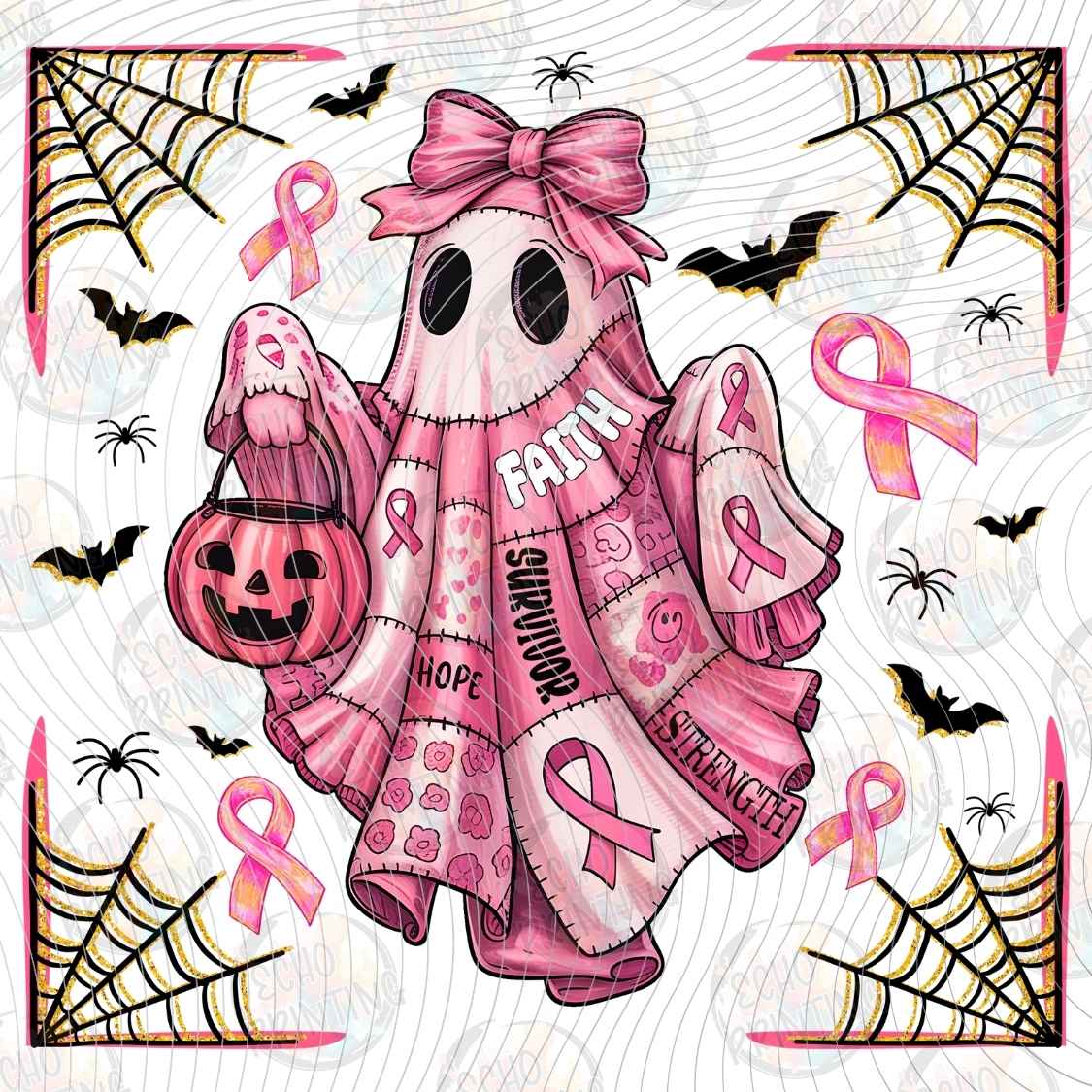 BSCRA 278 - PINK GHOST AWARENESS RIBBON