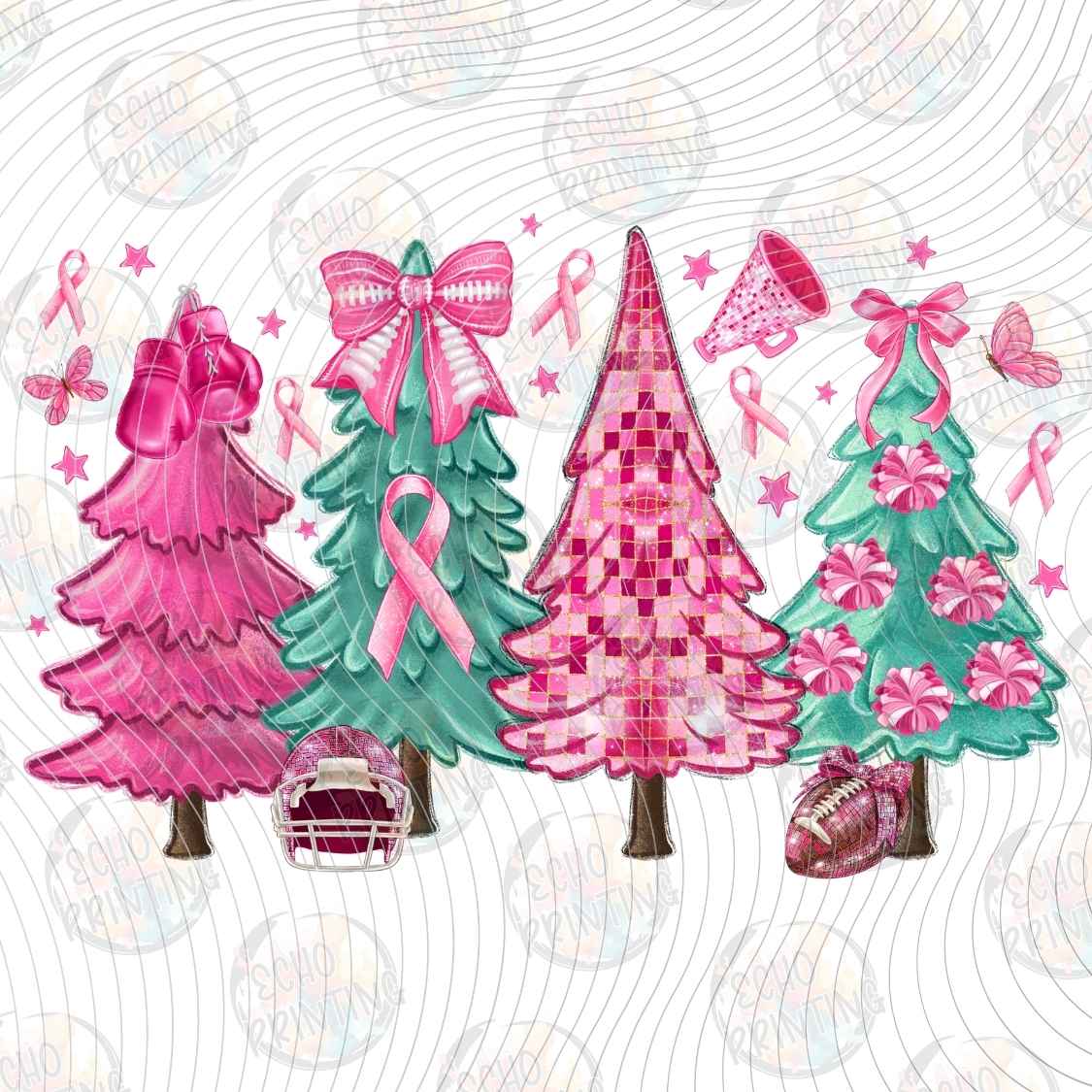 BSCRA 284 - PINK CHRISTMAS AWARENESS TREES