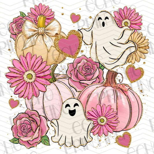 BSCRA 30 – PUMPKINS WITH SUNFLOWERS AND GHOST
