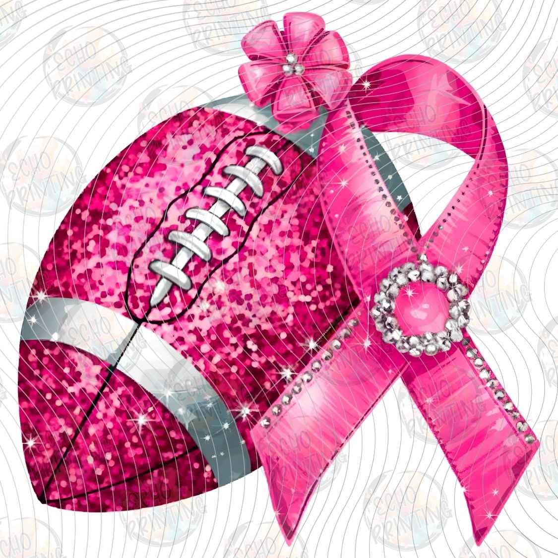BSCRA 326 - PINK FOOTBALL AWARENESS BOW