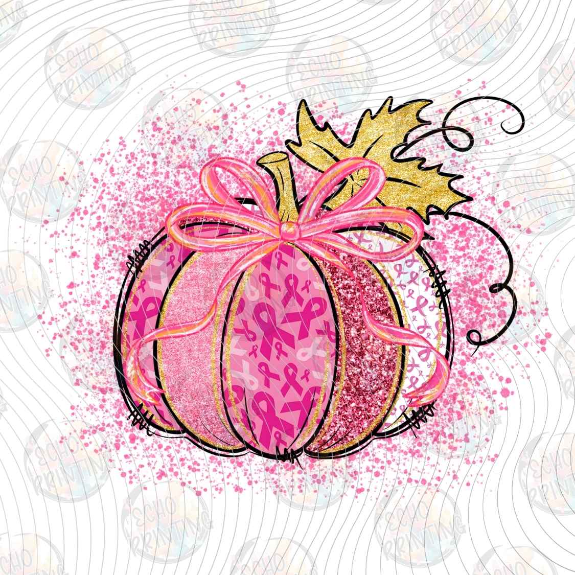 BSCRA 446 - PINK PUMPKIN AWARENESS RIBBON